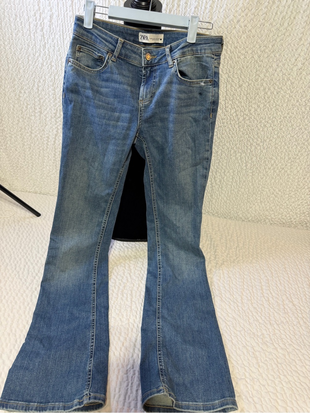 Zara Medium Blue Flared Jeans